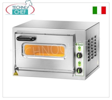 FIMAR - Forno pizza elettrico per 1 pizza, camera da cm 40,5x40,5 alta cm 22, comandi meccanici, mod. MICROVC22