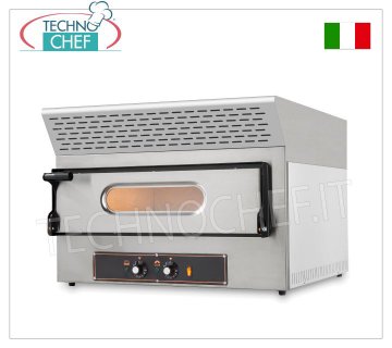 FORNO ELETTRICO per 2 PIZZE, Camera  da cm 61 x 52, con CAPPA Aspirante a CARBONI ATTIVI