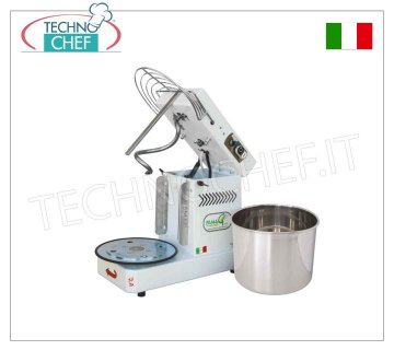 Famag Grilletta - Impastatrice a Spirale da 8 Kg (vasca da lt.11,5), 10 Velocità, dim.mm.520x280x430h