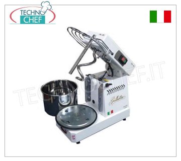 Famag GRILLETTA - Impastatrice a Spirale da 10 Kg (vasca da lt.13,5), dim.mm.530x300x430h