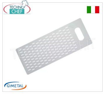 Gi-Metal - Asse forata in allumino per pizza al metro, Linea Azzurra, dim.cm 25x50