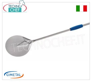Gi-Metal -  Palettino pizza in acciaio inox, Linea Azzurra, lunghezza manico cm 75