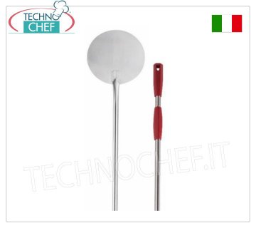 Pala Pizza Tonda Inox, diametro 20 cm, con manico scorrevole