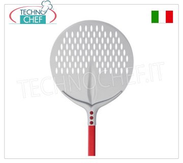 Pala Pizza Tonda Forata Ø 36 cm per Infornare in Alluminio, Linea Tulip