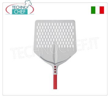 Pala Pizza Quadra Forata 33x33 cm per Infornare in Alluminio, Linea Tulip