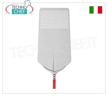 Pala Pizza Rettang. Forata 40x80 cm per Infornare in Alluminio, Linea Tulip