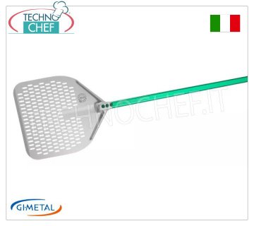 Gi.Metal - Pala pizza rettangolare in alluminio, Linea Gluten Free, lunghezza manico cm 150