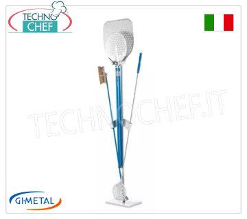 Gi-Metal - Porta pale, palettino e spazzola con base in marmo, 4 posti - mod.AC-BS200/1