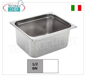 Bacinelle Gastronorm GN 1/2 in acciaio inox, dim  mm 325x265
