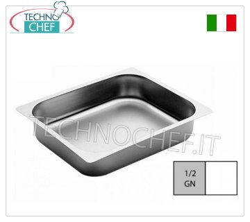 Teglie Gastronorm 1/2  in acciaio inox, dim. mm 353x265