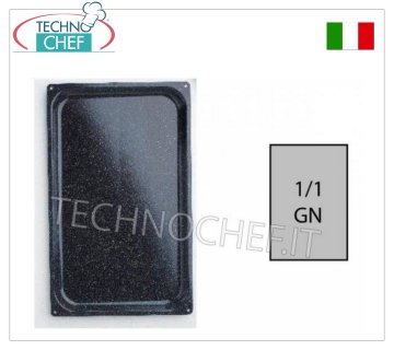 Teglia stampata GN 1/1, in acciaio inox smaltato, dim.mm.530x325