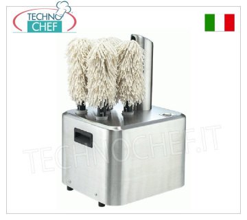 Technochef - ASCIUGA BICCHIERI a 5 SPAZZOLE ROTANTI, Produttività 350 bicchieri/h, Mod.SPEEDYGLASS