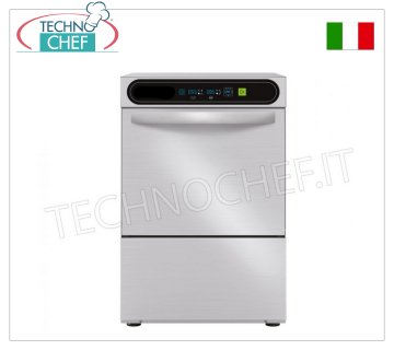 TECHNOCHEF - Lavastoviglie Professionale, cesto quadro 50x50 cm, comandi elettronici