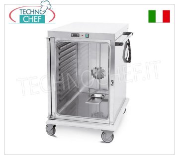 CARRELLO CALDO di Mantenimento in Temperatura, Ventilato per10 TEGLIE GN 2/1 ( mm 530x625) Mod.3421-10GS