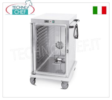 CARRELLO CALDO VENTILATO di Mantenimento in Temperatura per 10 TEGLIE GN 1/1, (mm 325x530), Mod.3411-10GS