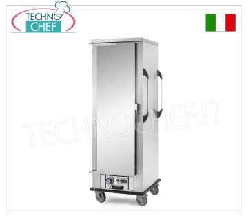 Mantenitore di temperatura, Carrello CALDO, Ventilato per 18 bacinelle GN 2/1 o 36 GN 1/1 (mm 325x530), mod  MZ-692.AG