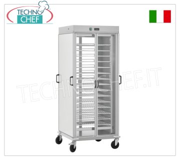 Carrello portapiatti caldi, con 10 ripiani grigliati GN 2/1