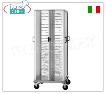 Carrelli per 92 o 96  piatti pronti con 2 mezze porte  sui  2 Fronti