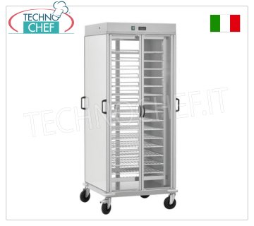 CARRELLO PORTAPIATTI PRONTI con 10 PIANI GRIGLIATI  VERNICIATI GN 2/1