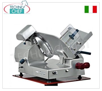 TECHNOCHEF - Affettatrice a Gravità-inclinata, trasmissione ad ingranaggi, lama Ø 350 mm, Professionale