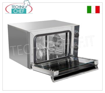 TECNODOM - Forno Convezione Elettrico  per 3 Teglie/Griglie GN 2/3 (mm 354x325),  dim.mm.600x520x390h