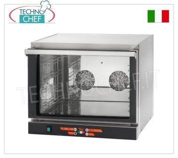 TECNODOM - Forno Convezione Elettrico, 4 Teglie GN 1/1 ( mm 3325x530),   dim.mm.686x660x580h