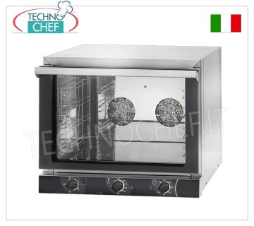 TECNODOM-Forno Convezione Elettrico per 4 Teglie GN1/1 (mm 325x530)+ GRILL,  dim.mm.686x660x580h