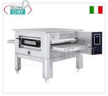 TECHNOCHEF - Forno Pizza Tunnel Elettrico con Nastro da 500 mm, completo di supporto, Mod.TUNNELC/50