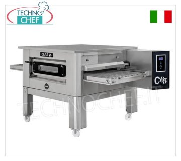 TECHNOCHEF - Forno Pizza Tunnel a Gas con Nastro da 650 mm, completo di supporto, Mod.TUNNELC/65GAS