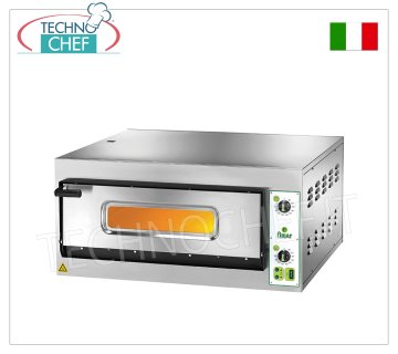 FIMAR - Forno pizza elettrico, per 4 Pizze, 1 camera cm. 66x66, comandi meccanici, Senza PIROMETRO,  mod. FES4