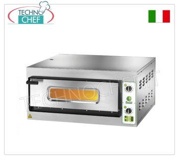 FIMAR - Forno pizza elettrico, per 4 pizze Grandi, 1 camera da cm 72x72, comandi meccanici, Senza PIROMETRO, mod. FYL4