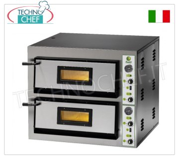 FIMAR - Forno pizza elettrico per 9+9 Pizze, 2 camere indipendenti da cm 91x91, Comandi Meccanici mod. FME9+9