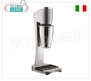 TECHNOCHEF - Frullino Professionale per Frappè con Bicchiere Inox, Mod.MP98