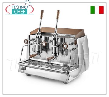WEGA - Macchine Caffè Espresso 2 Gruppi a LEVA, Professionale per Bar,  Mod. ALE2VLV