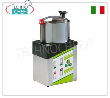 FIMAR - Technochef, Cutter Inox Professionale da lt.5, 2 Velocità, Mod.CL5V2