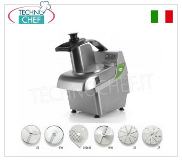 FAMA - Tagliaverdure Elettrico Professionale con Kit 6 Dischi, Linea ÈLITE, Mod.FTV300