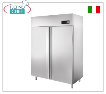 TECHNOCHEF- Armadio Frigo 2 Porte, lt 1372, Ventilato, Temp.-2°/+8°C, Classe C