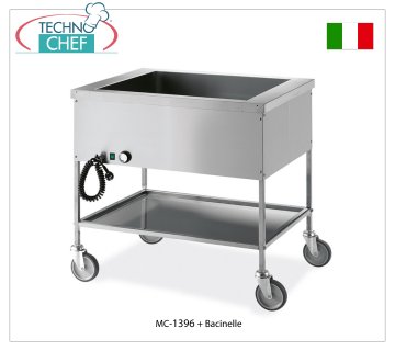 TECHNOCHEF - Carrello caldo a bagnomaria, Mod.MC1396