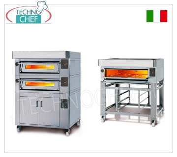 Forno pizza modulare elettrico, Linea EURO STAND, camera per 9 pizze da cm 93x93 con piano in refrattario