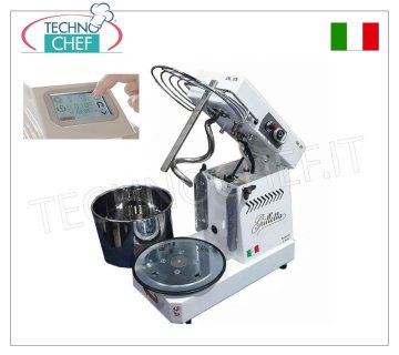 Famag Grilletta - Impastatrice Spirale Alta Idratazione da 6 Kg (vasca da lt.11), dim.mm 510x290x450h