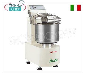 Fimar BERTA - Impastatrice con spirale a GANCIO da 15 Kg per impasti a bassa idratazione, dim.mm.410x580x755h
