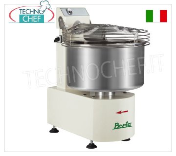 Fimar BERTA - Impastatrice con spirale a GANCIO da 25 Kg (vasca da lt.32), dim.mm.470x625x805h