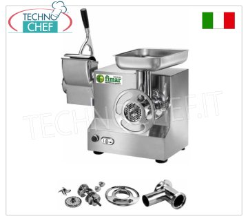 FIMAR - Tritacarne-Grattugia ''Tipo 22'', con Gruppo Macinazione Carne in ALLUMINIO, Totalmente SMONTABILE,