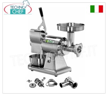 FIMAR - Tritacarne-Grattugia -Tipo 12 Professionale, con TRITACARNE in AlLLUMINO - Totalmente SMONTABILE,