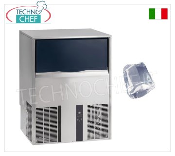 FABBRICATORE di GHIACCIO in CUBETTI PIENI, resa 165 Kg/24 h, Deposito 75 Kg