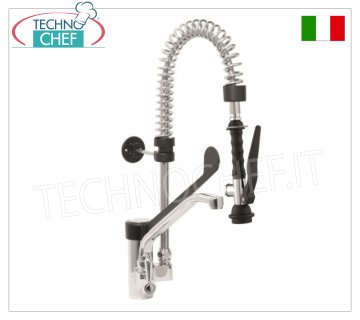 Rubinetto miscelatore monoforo con canna girevole Ø20×250 mm e doccia sospesa