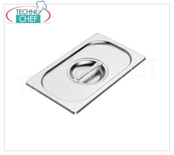 Coperchio inox 18/10 con presa maniglia per bacinella GN 1/4