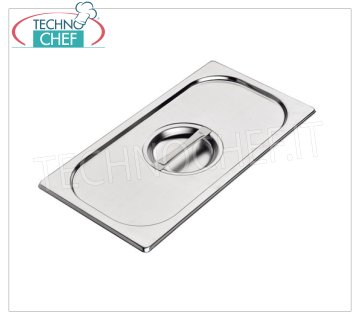 Coperchio inox 18/10 con presa maniglia per bacinella GN 1/3
