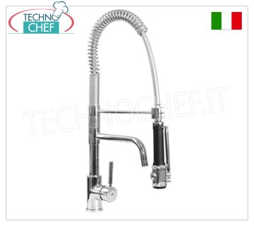 Rubinetto miscelatore monoforo H 560 mm, con canna girevole a metà asta e doccia light