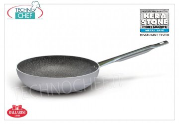 BALLARINI - Padella Svasata ALTA ''A SALTARE'' 1 manico, in Alluminio ANTIADERENTE - KERA STONE-PROFI GRANITE, Ø mm.240